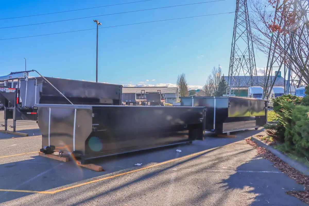 Roll-off dumpster ready for waste disposal at job site for Estate Cleanout Dumpster Rental in Anthem